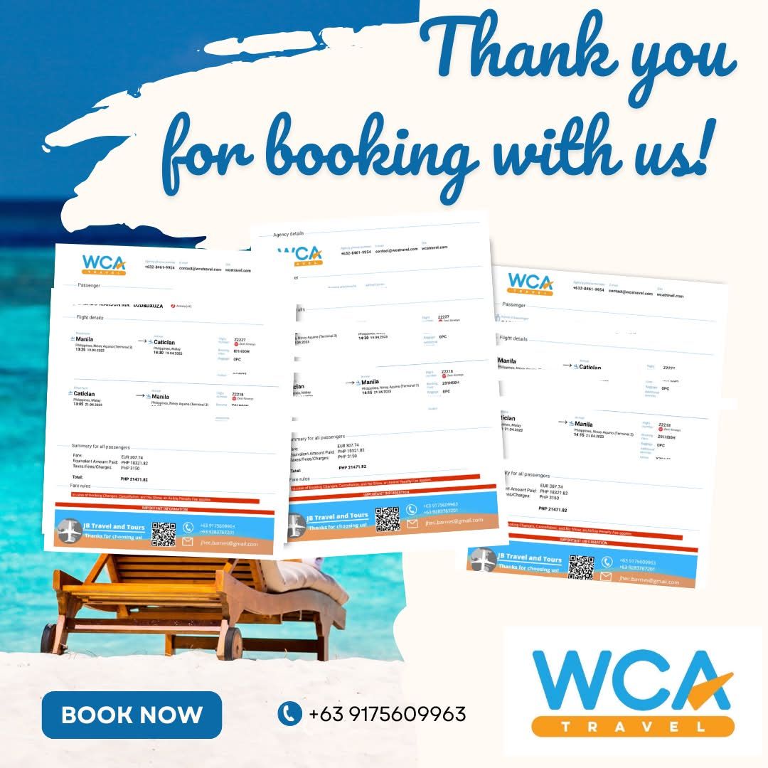 Confirmed booking card for Caticlan